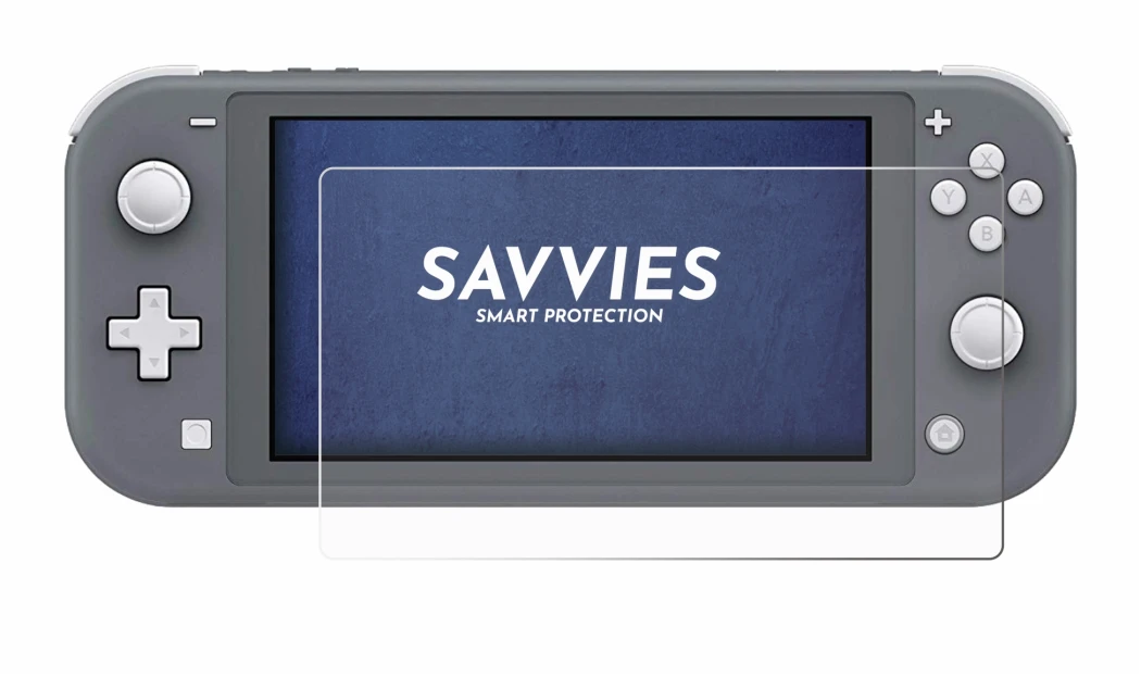 Image of the device Nintendo Switch Lite with a wide variety of screen protectors.