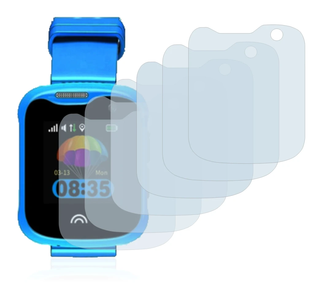 Image of the device KiDSnav Ultra with a wide variety of screen protectors.