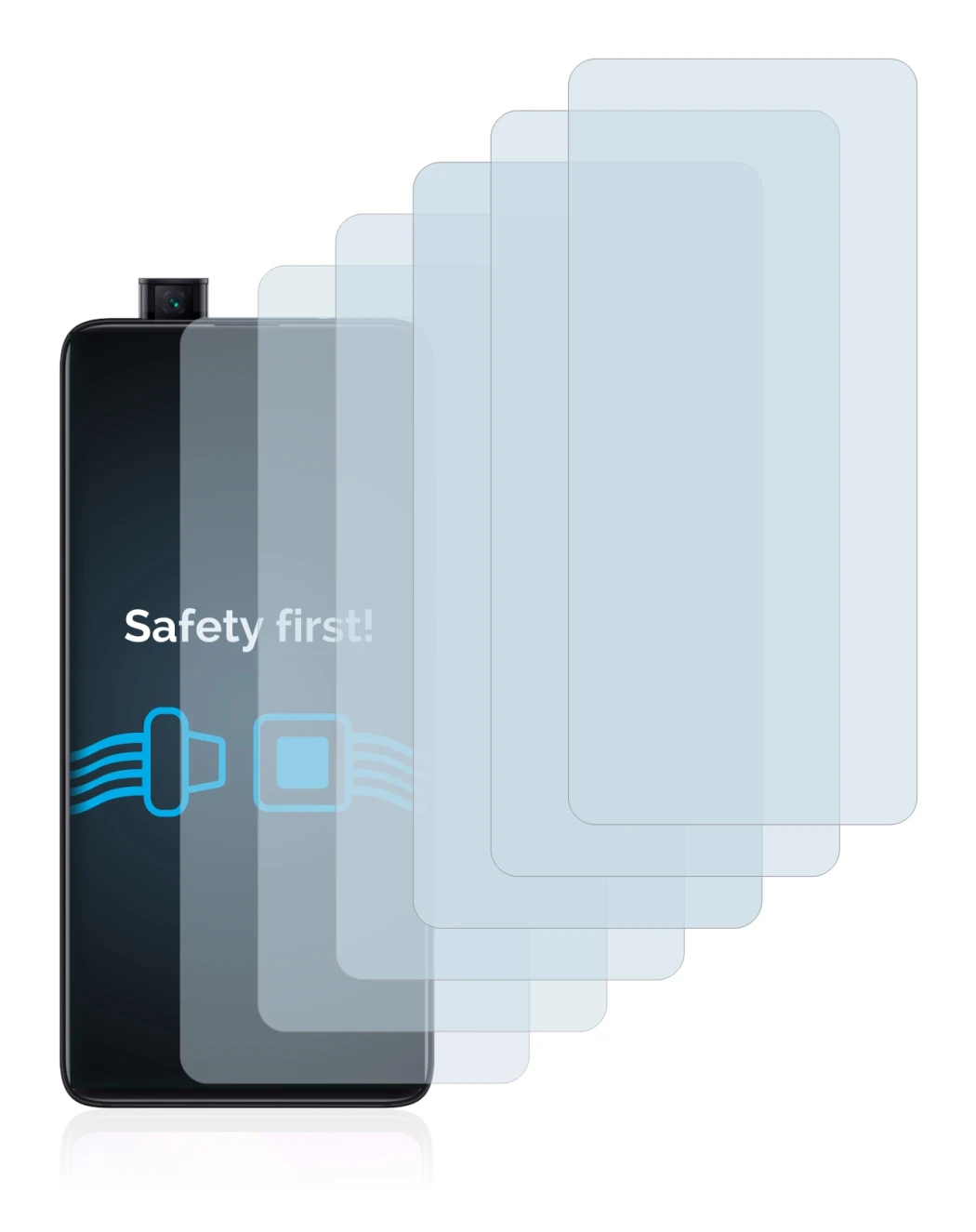 Image of the device Xiaomi Mi 9T Pro with a wide variety of screen protectors.
