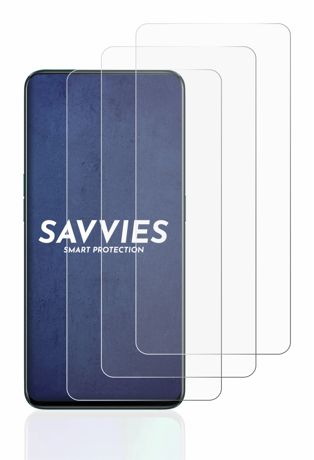 Image of the device Oppo Reno 2 with a wide variety of screen protectors.