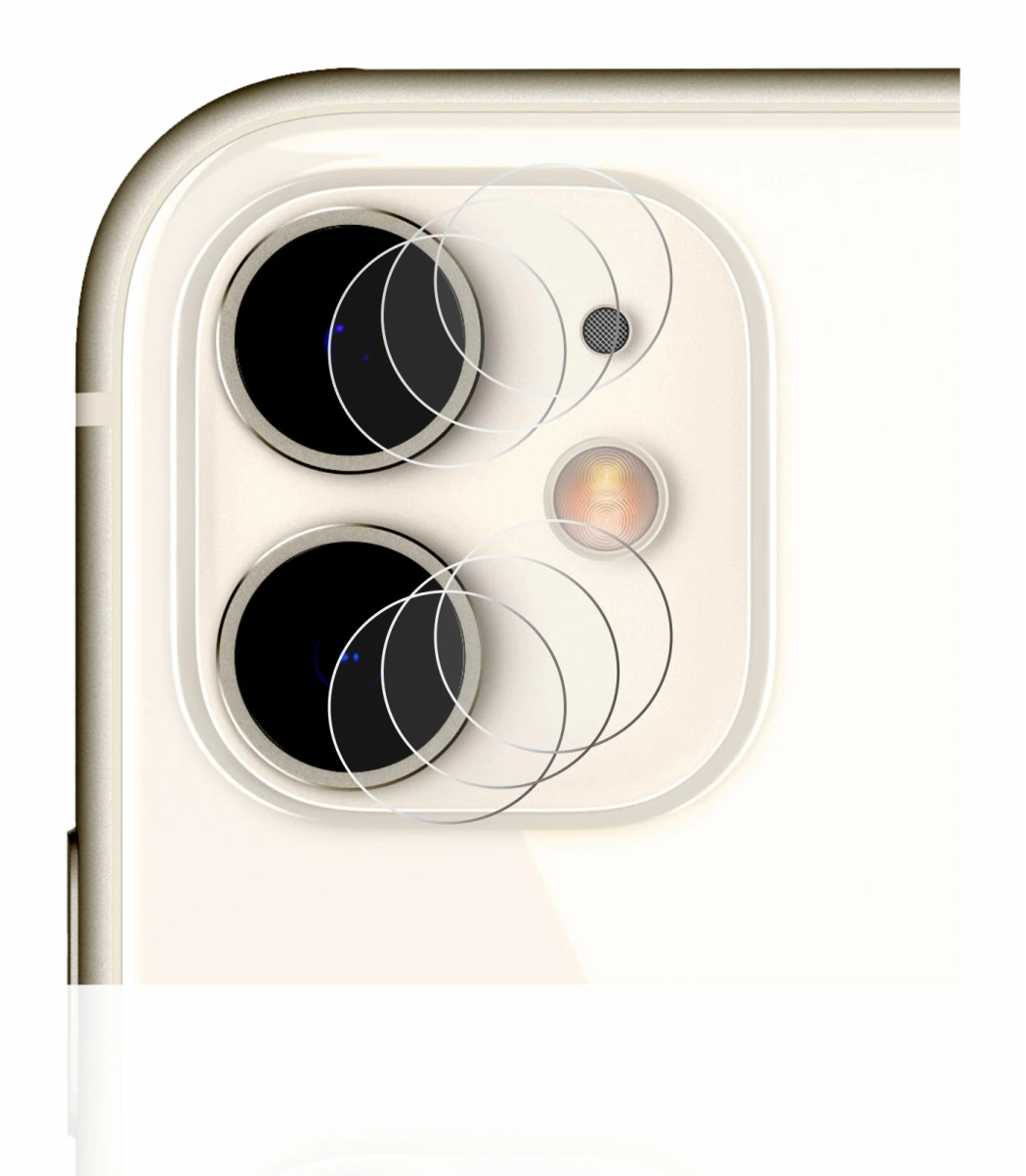 Image of the device Apple iPhone 11 (ONLY Camera Lens) with a wide variety of screen protectors.