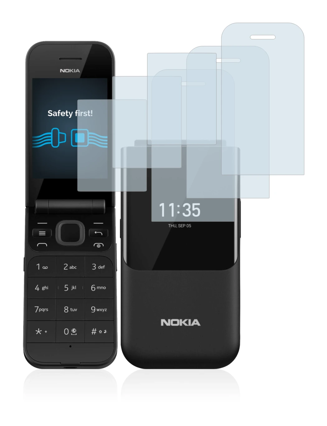 Image of the device Nokia 2720 Flip with a wide variety of screen protectors.