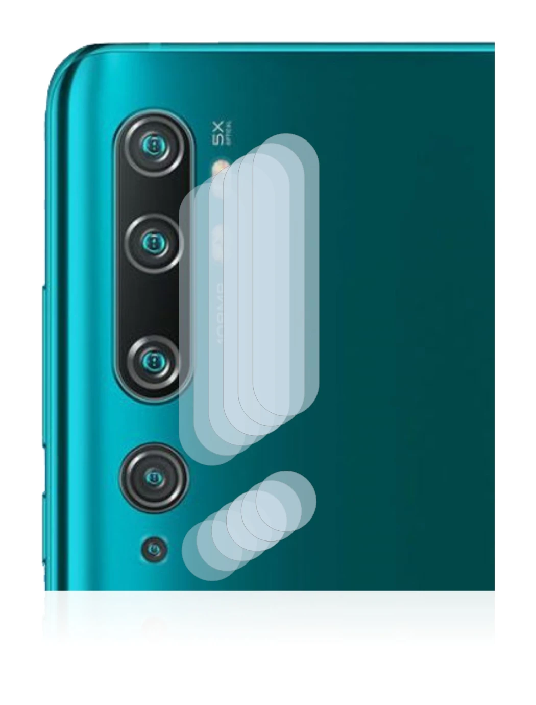 Image of the device Xiaomi Mi Note 10 Pro (ONLY Camera Lens) with a wide variety of screen protectors.