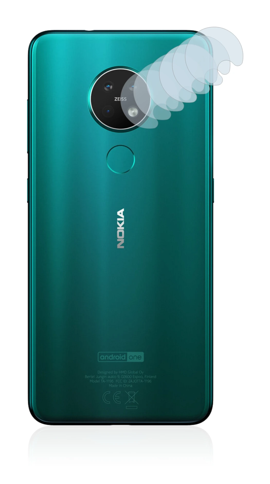Image of the device Nokia 7.2 (ONLY Camera Lens) with a wide variety of screen protectors.