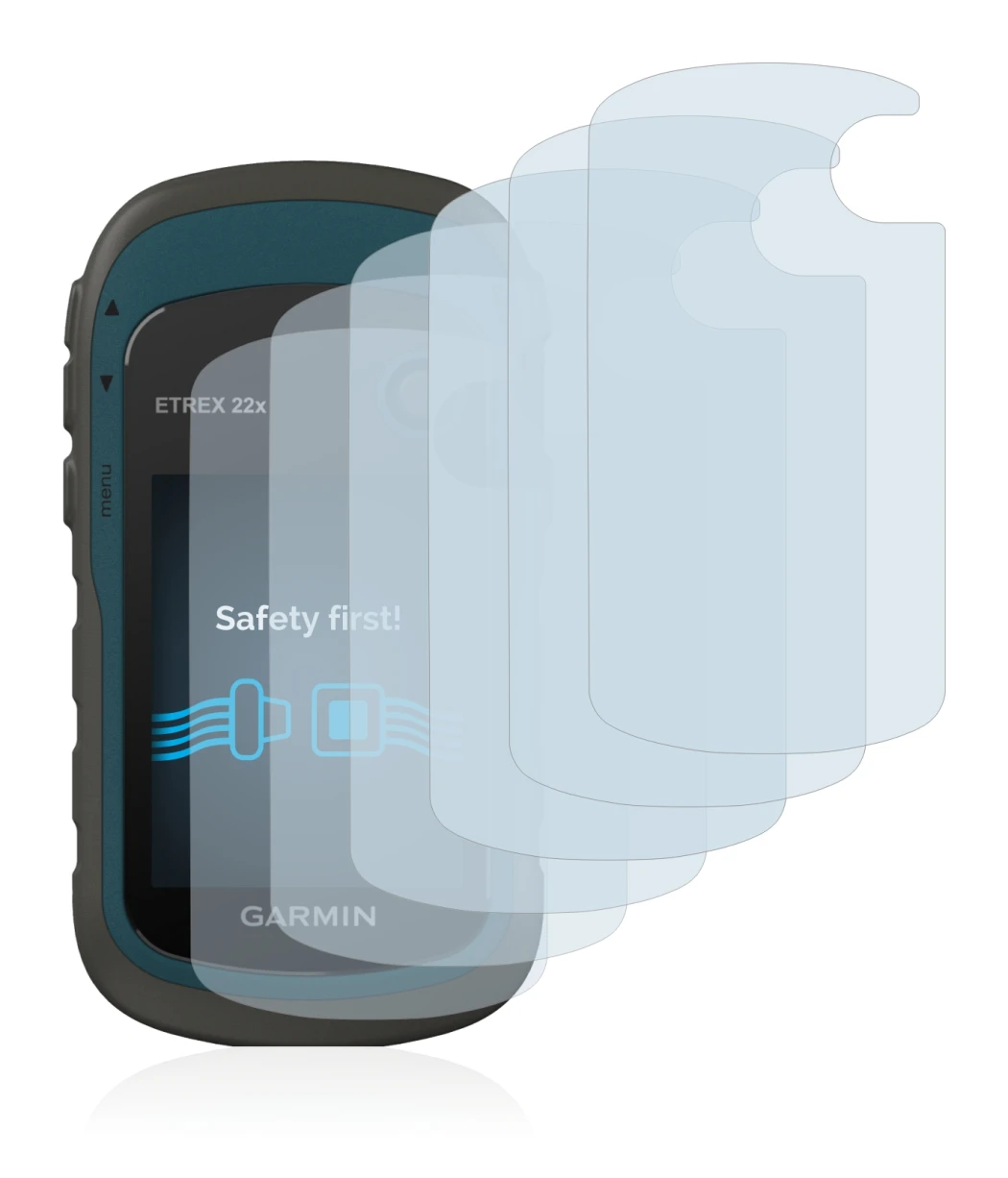 Image of the device Garmin eTrex 22x with a wide variety of screen protectors.
