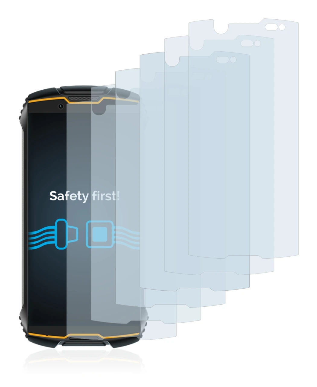 Image of the device Cubot King Kong Mini with a wide variety of screen protectors.