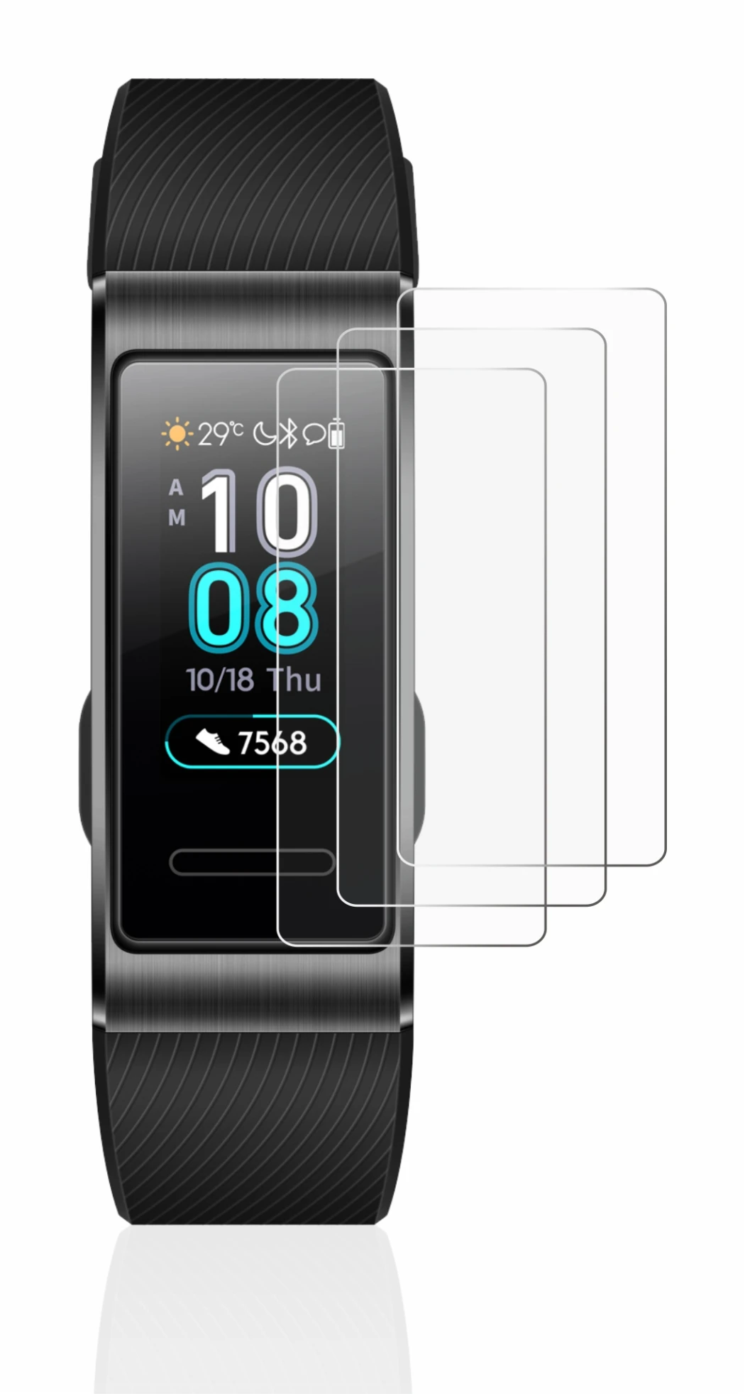 Image of the device Huawei Band 4 Pro with a wide variety of screen protectors.