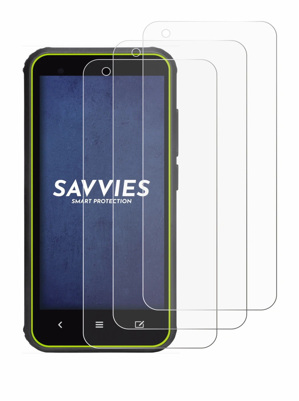 Image of the device SkyCaddie SX400 with a wide variety of screen protectors.