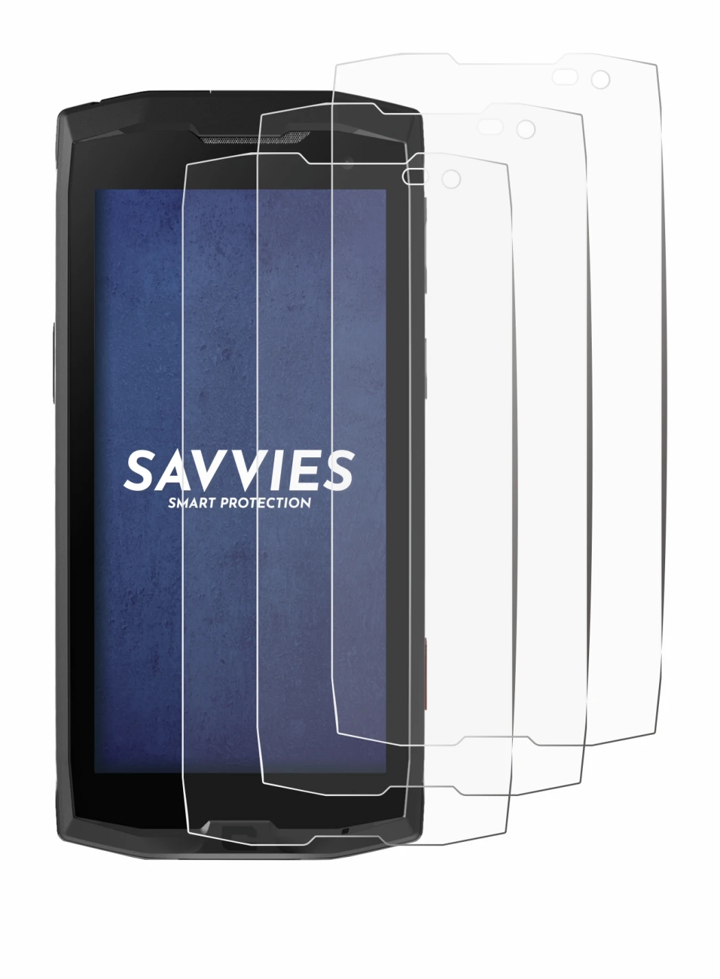 Image of the device Crosscall Core M4 with a wide variety of screen protectors.