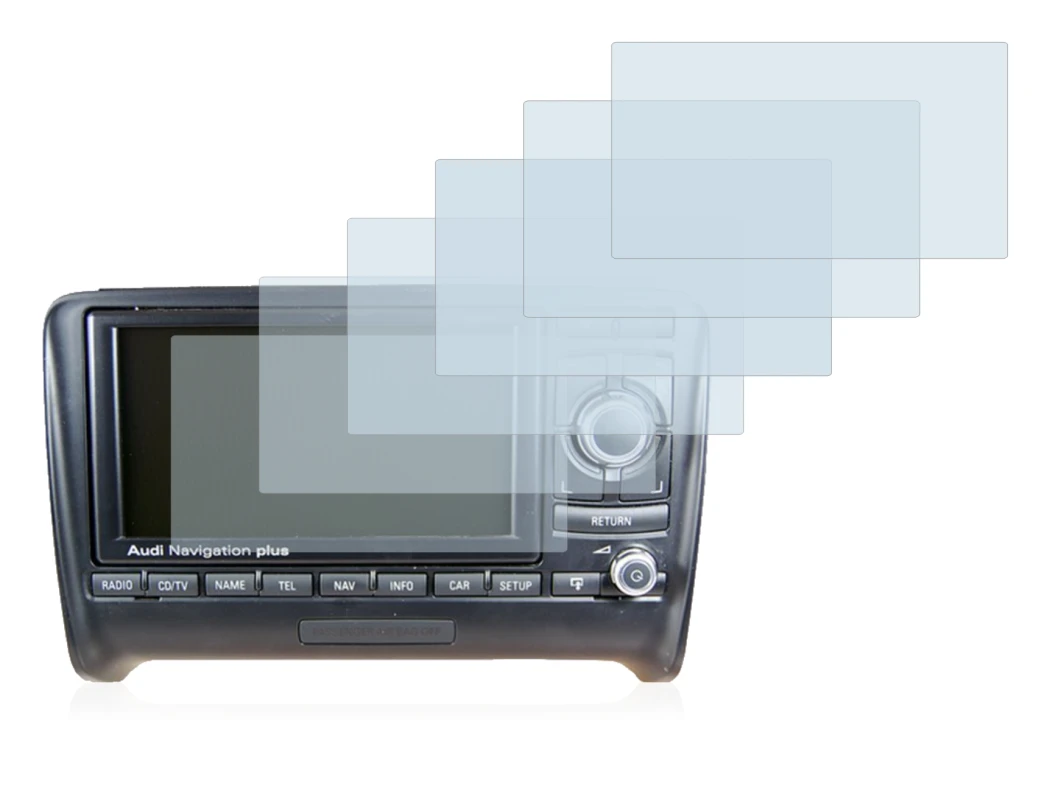 Image of the device Audi A4 8E 2004-2009 RNS-E with a wide variety of screen protectors.
