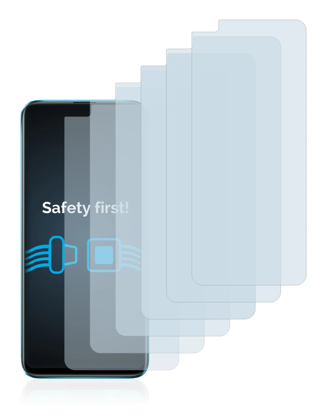 Image of the device realme X3 SuperZoom with a wide variety of screen protectors.