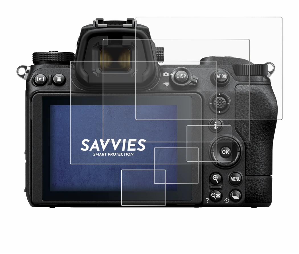 Image of the device Nikon Z 6 II with a wide variety of screen protectors.