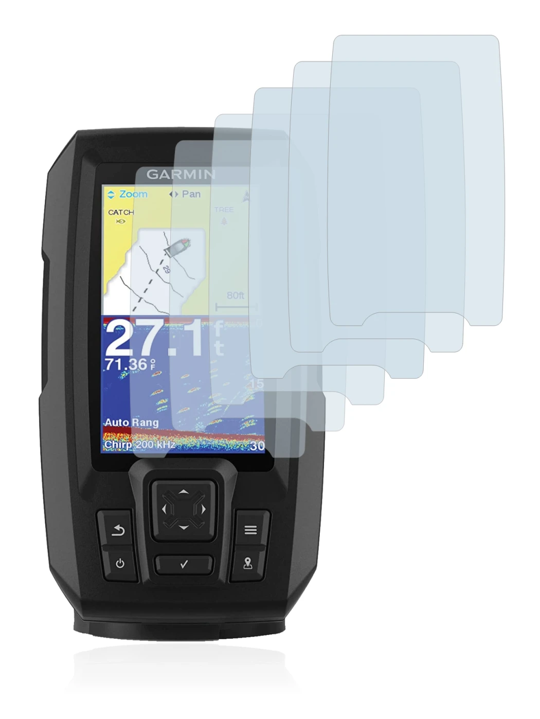 Image of the device Garmin Striker Vivid 4cv with a wide variety of screen protectors.