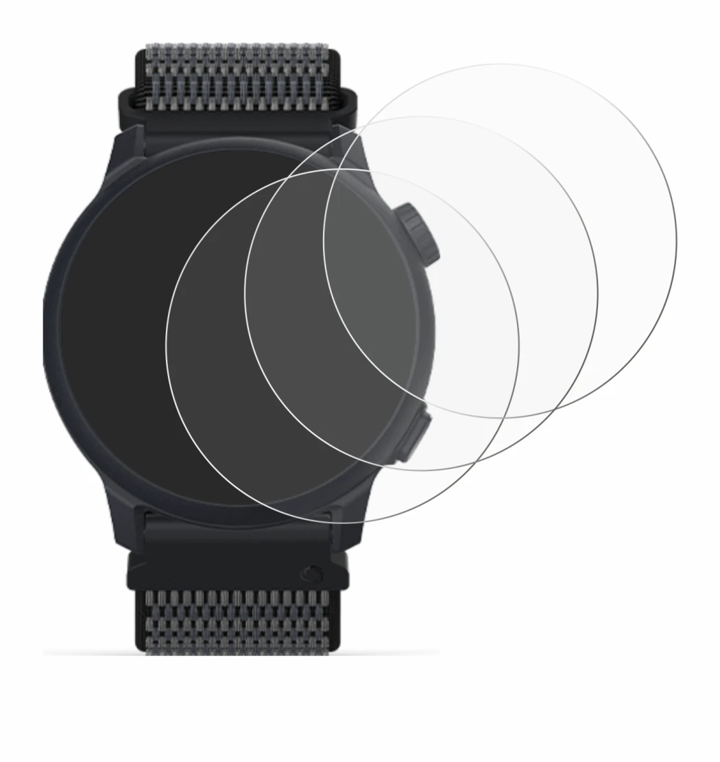 Image of the device Coros Pace 2 with a wide variety of screen protectors.