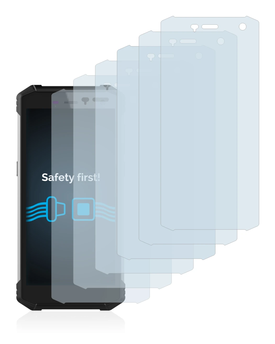 Image of the device Hammer Energy 2 with a wide variety of screen protectors.