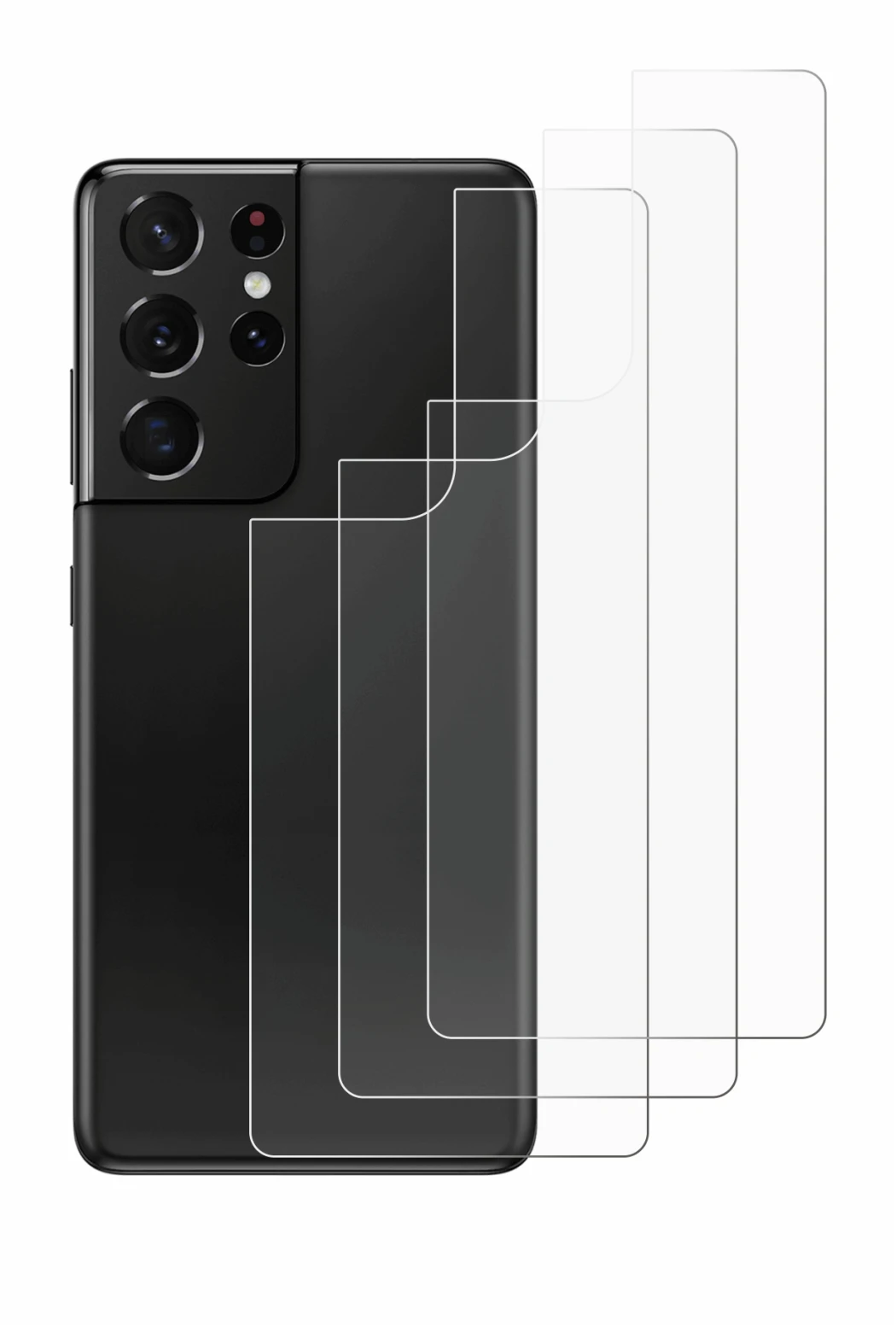 Image of the device Samsung Galaxy S21 Ultra 5G (Back) with a wide variety of screen protectors.