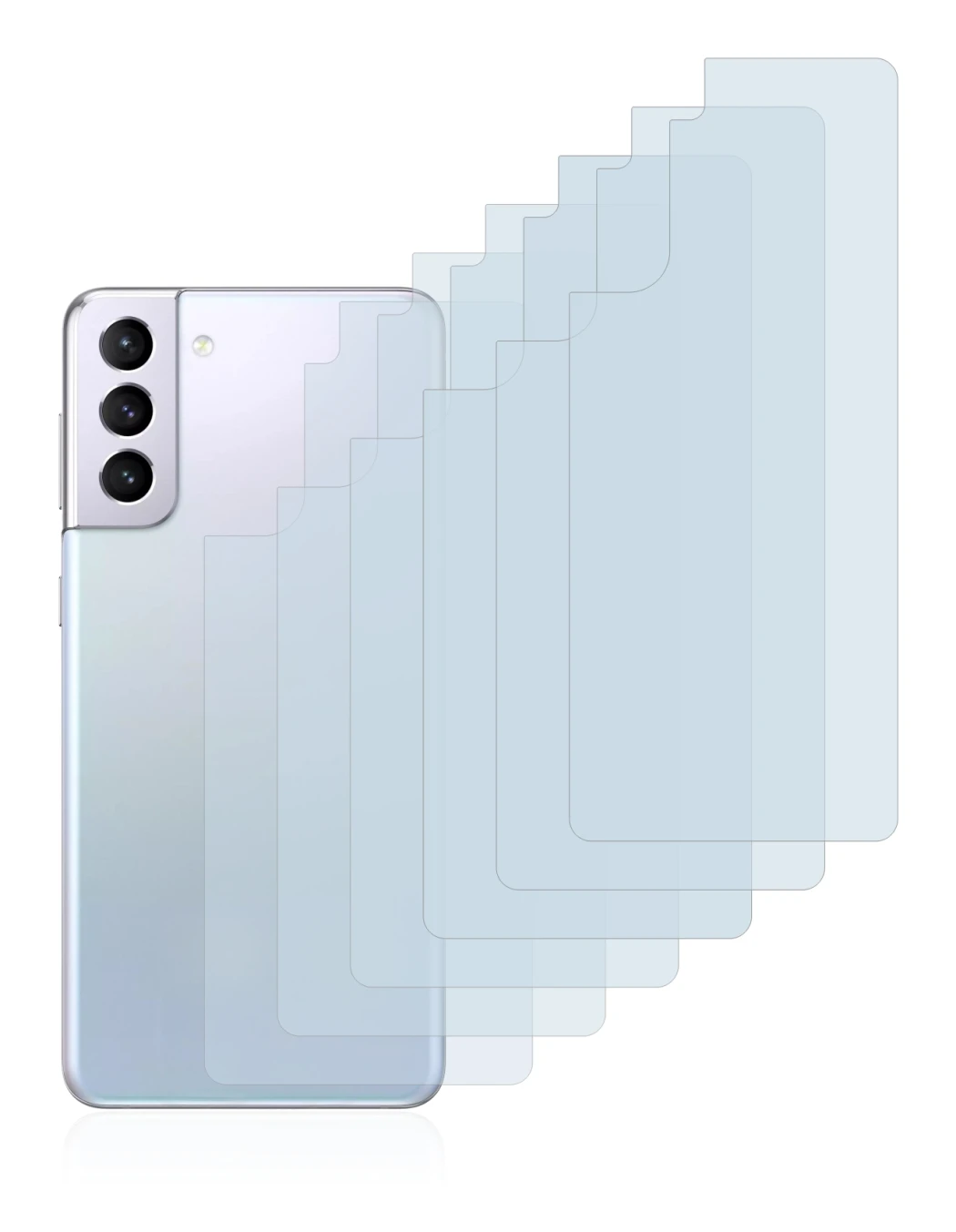 Image of the device Samsung Galaxy S21 Plus 5G (Back) with a wide variety of screen protectors.