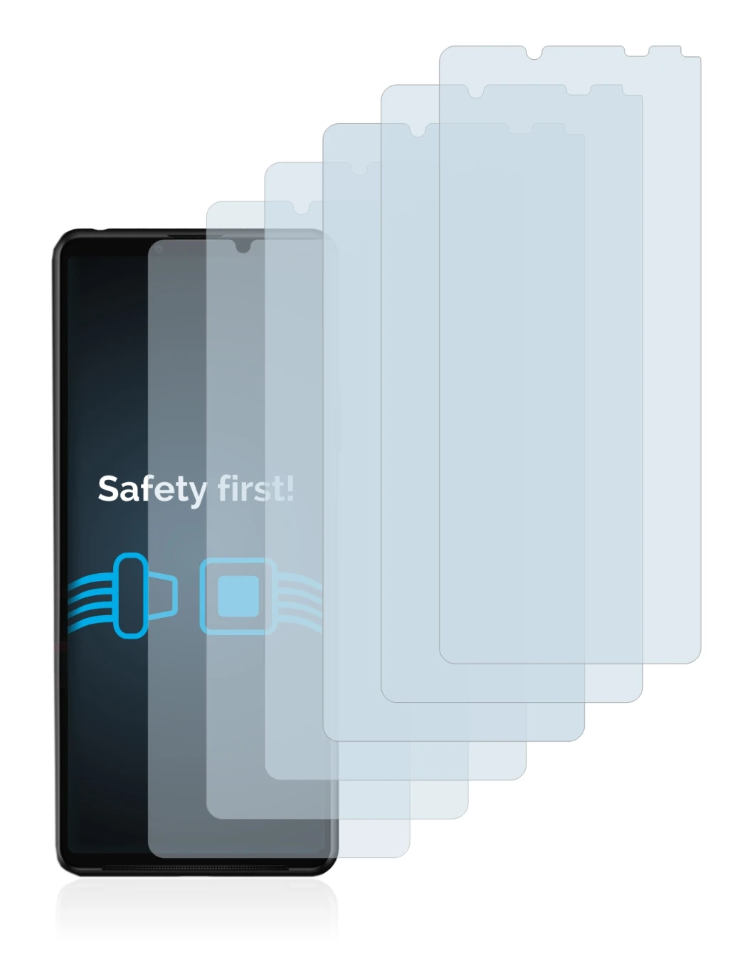Image of the device Sony Xperia 10 III with a wide variety of screen protectors.