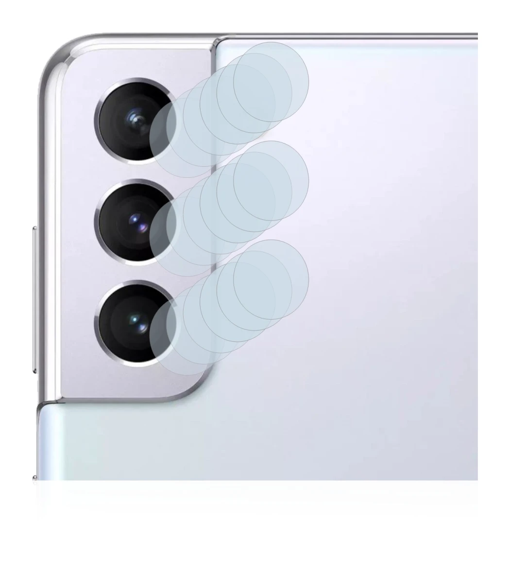 Image of the device Samsung Galaxy S21 (ONLY Camera Lens) with a wide variety of screen protectors.