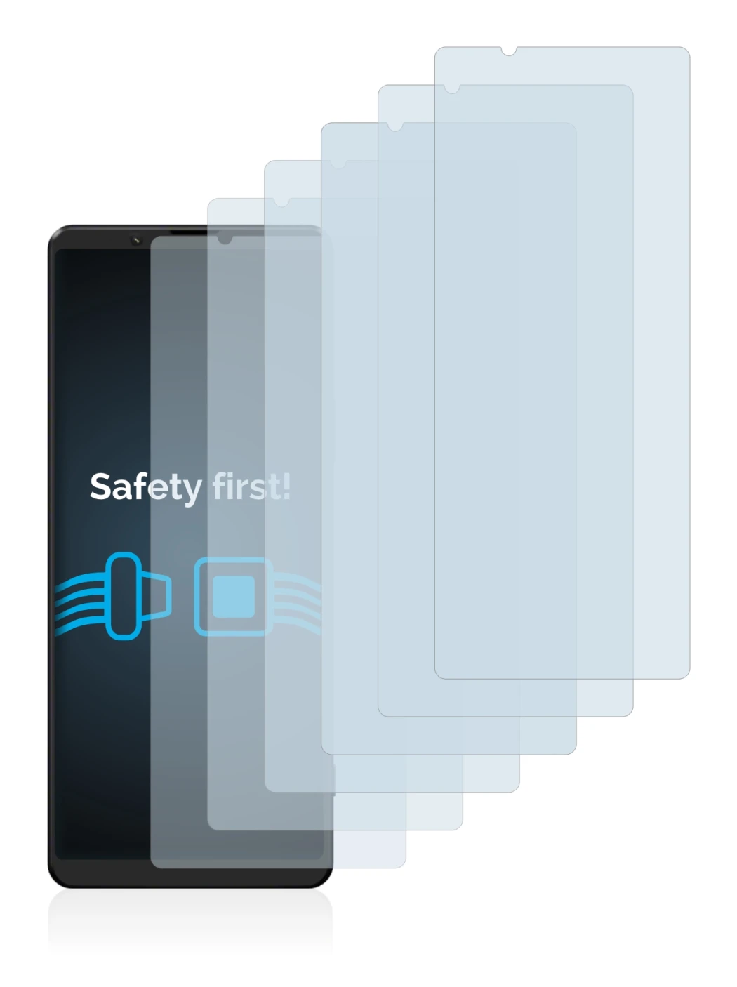 Image of the device Sony Xperia 1 III with a wide variety of screen protectors.