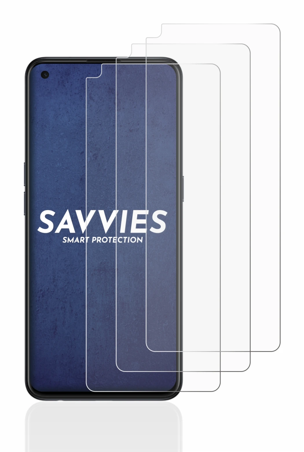 Image of the device Oppo Find X3 Lite with a wide variety of screen protectors.