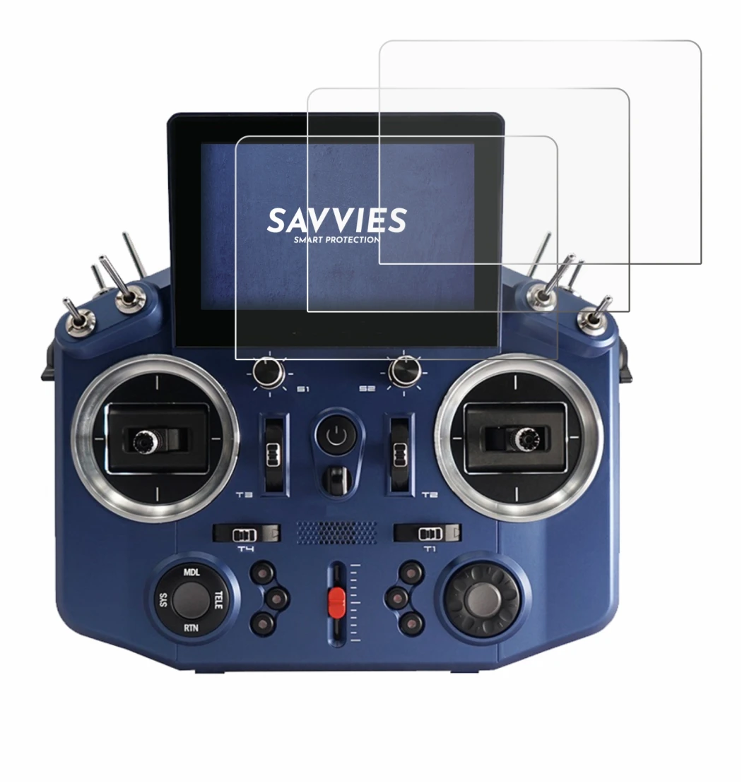 Image of the device FrSky Horus X20 with a wide variety of screen protectors.