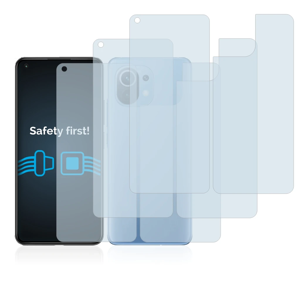 Image of the device Xiaomi Mi 11 Lite 5G (Front+Back) with a wide variety of screen protectors.