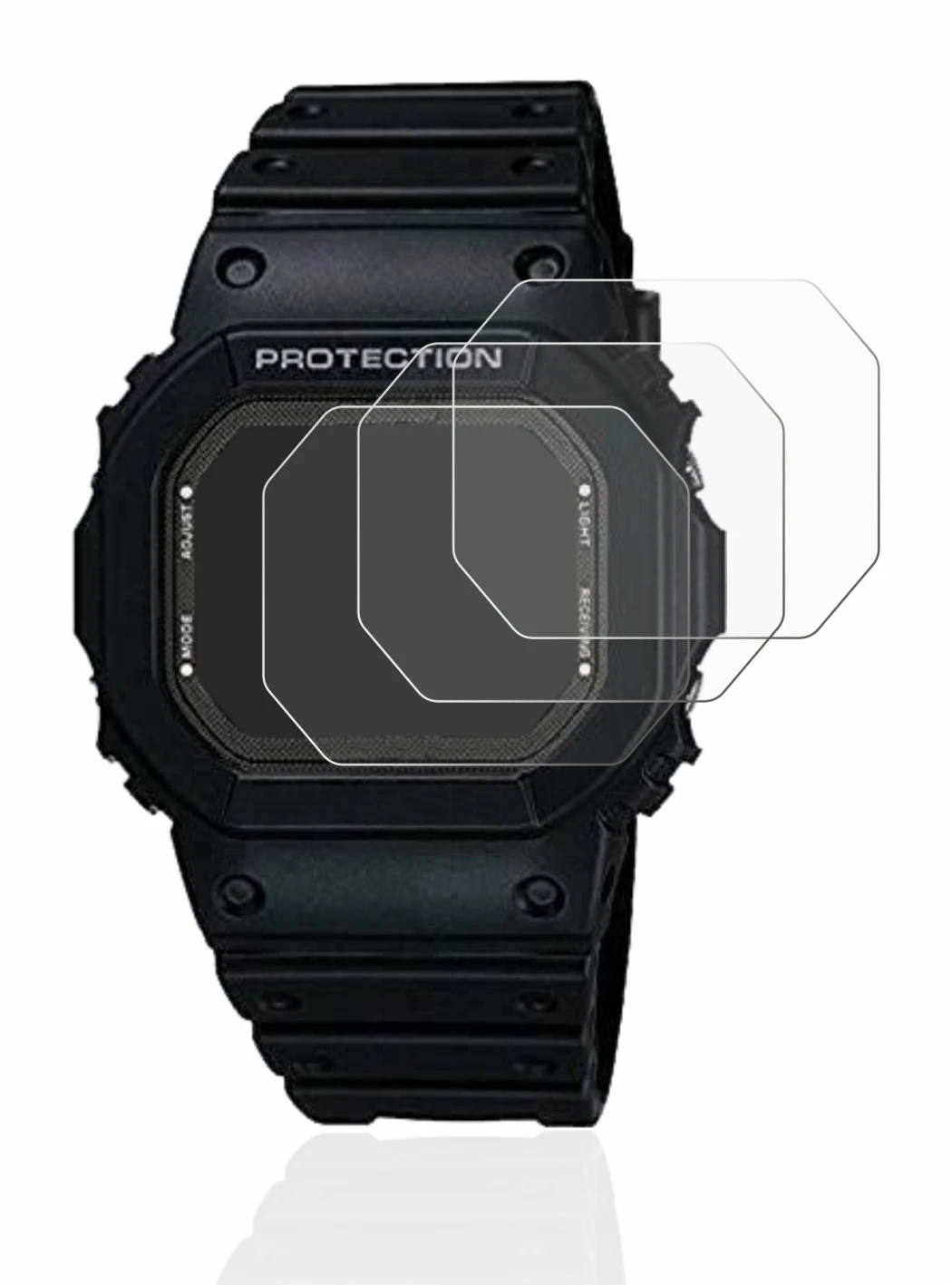 Image of the device Casio G-Shock GW-5000-1JF with a wide variety of screen protectors.