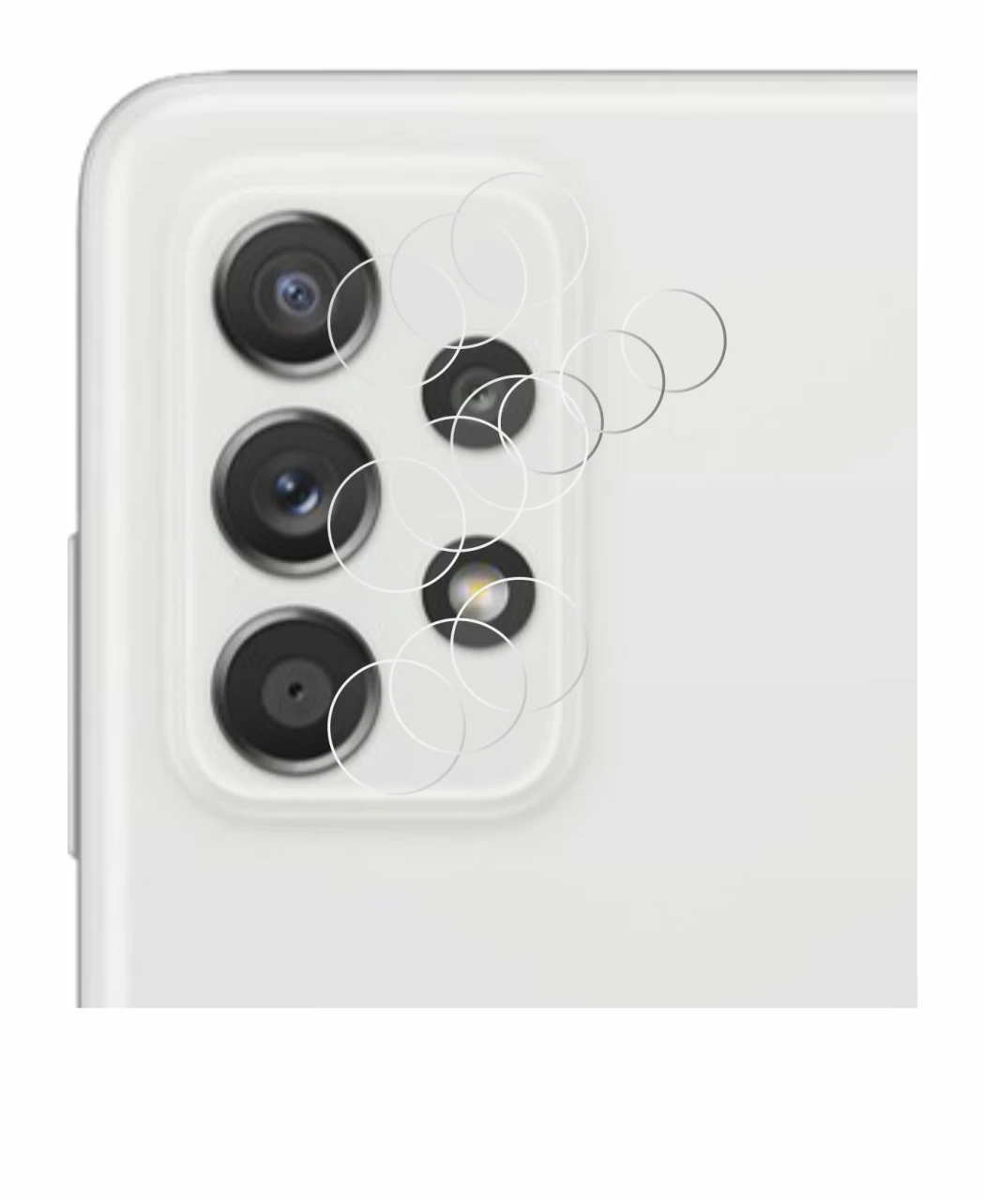 Image of the device Samsung Galaxy A52s 5G (ONLY Camera Lens) with a wide variety of screen protectors.