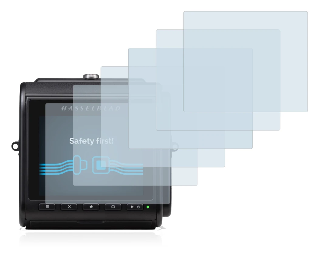 Image of the device Hasselblad 907X 50C with a wide variety of screen protectors.