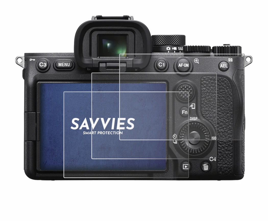 Image of the device Sony Alpha 7 IV with a wide variety of screen protectors.
