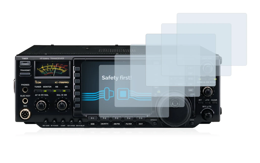 Image of the device Icom IC-756 Pro III with a wide variety of screen protectors.