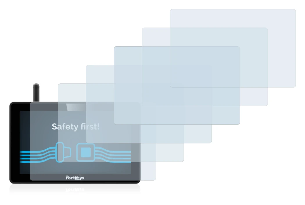 Image of the device Portkeys BM5 WR with a wide variety of screen protectors.