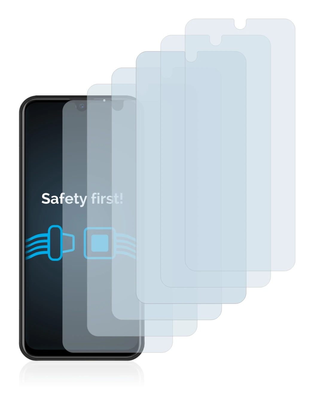 Image of the device Teracube 2e with a wide variety of screen protectors.