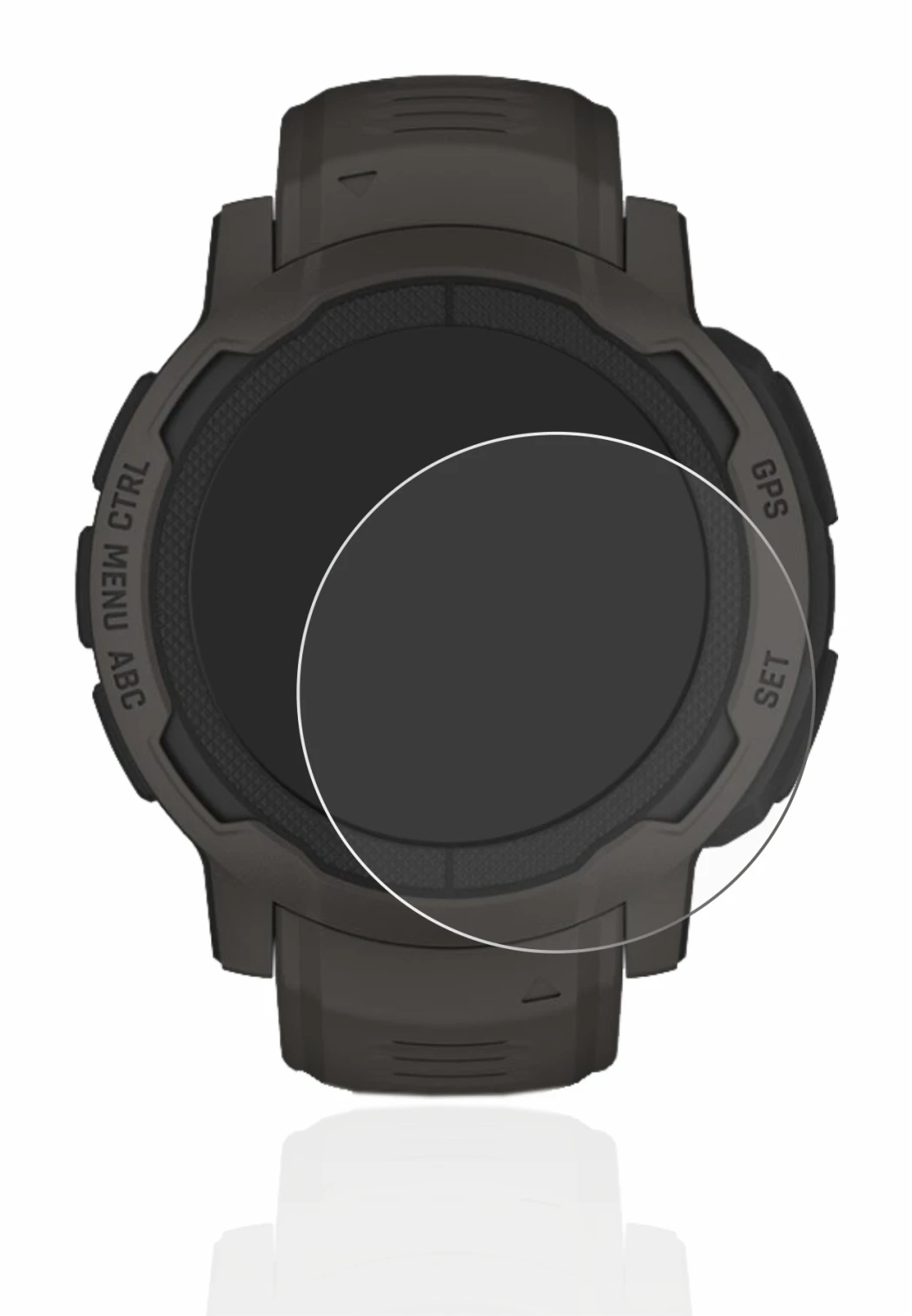 Image of the device Garmin Instinct 2 with a wide variety of screen protectors.