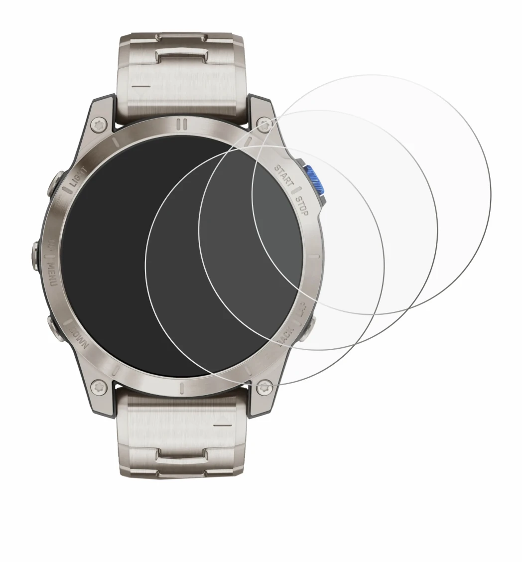 Image of the device Garmin D2 Mach 1 with a wide variety of screen protectors.