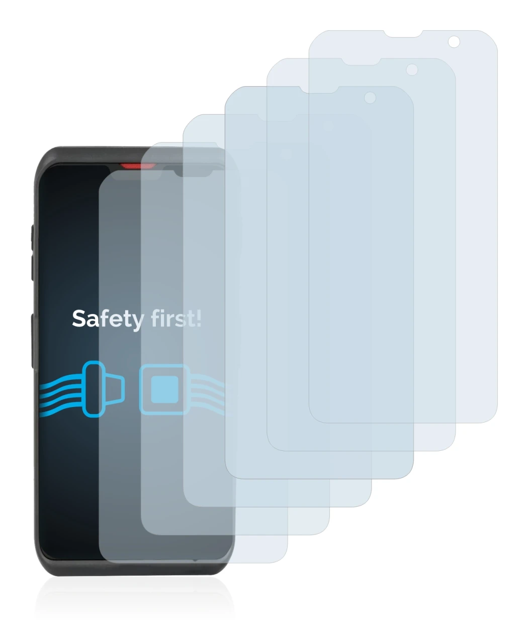 Image of the device Honeywell ScanPal EDA52 with a wide variety of screen protectors.