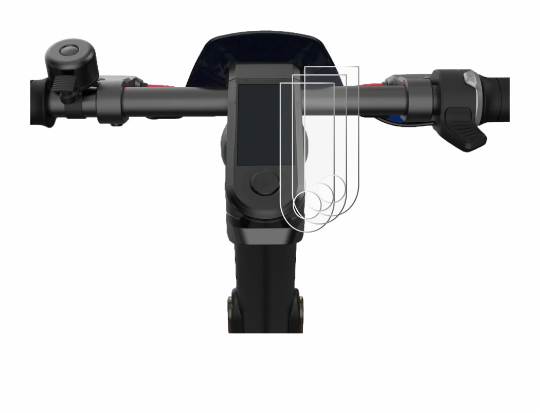 Image of the device NIU KQi3 Pro with a wide variety of screen protectors.