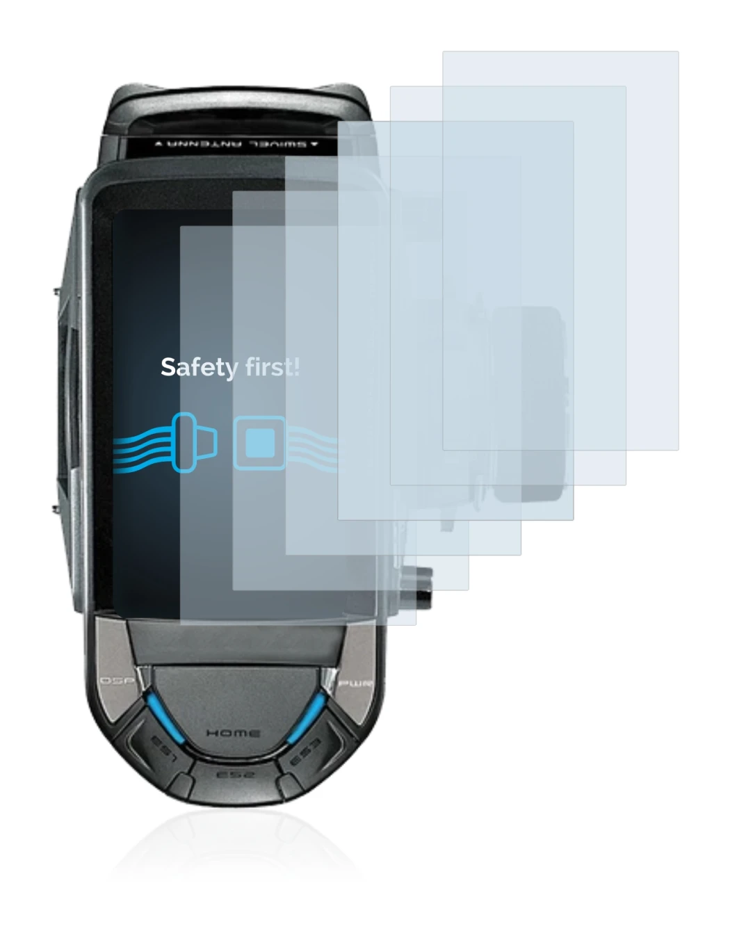 Image of the device Futaba 10PX with a wide variety of screen protectors.
