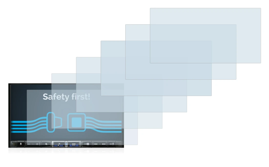 Image of the device Alpine iLX-705D with a wide variety of screen protectors.