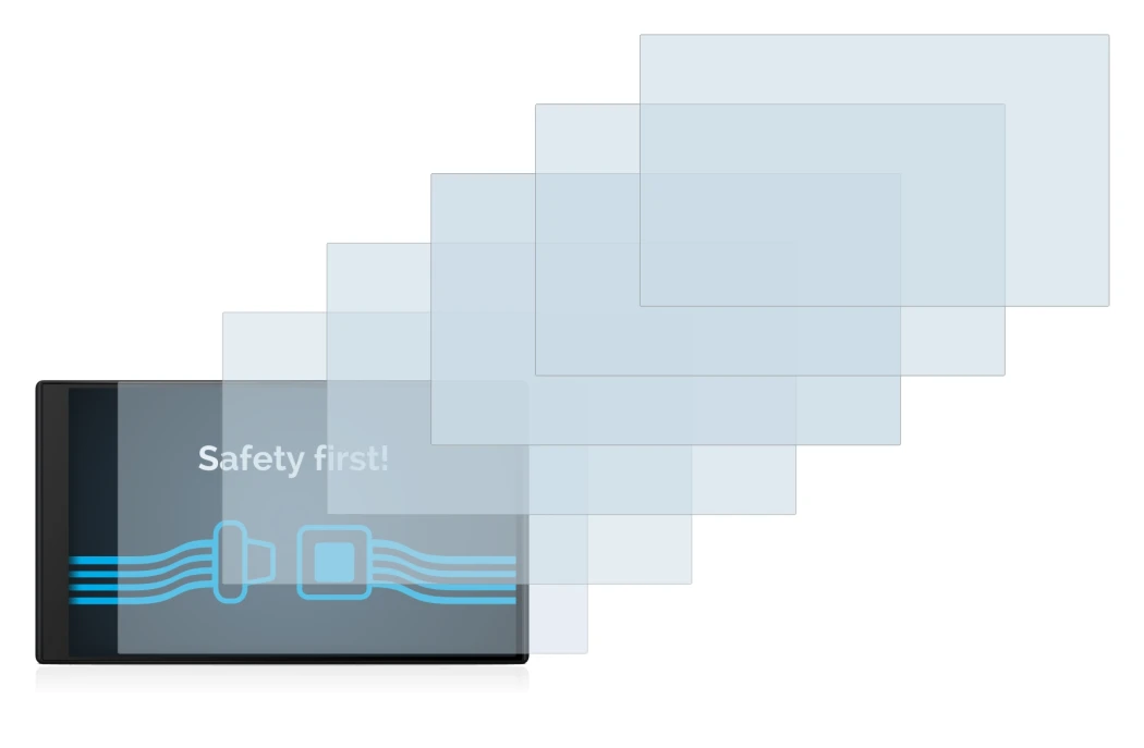 Image of the device Garmin Camper 795 with a wide variety of screen protectors.