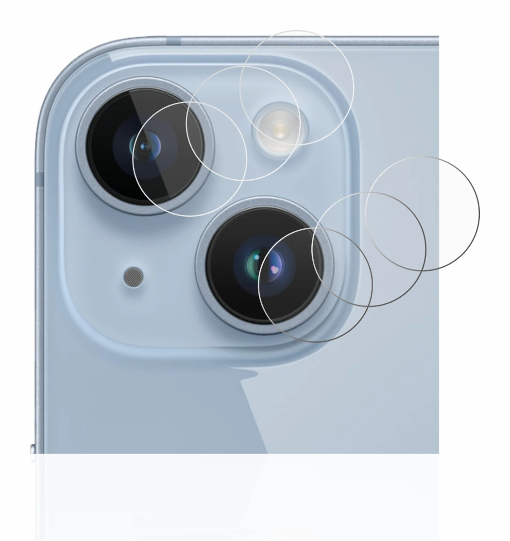 Image of the device Apple iPhone 14 (ONLY Camera Lens) with a wide variety of screen protectors.
