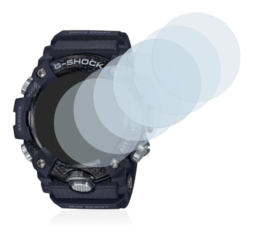 Image of the device Casio G-Shock Mudmaster GG-B100-1AER with a wide variety of screen protectors.