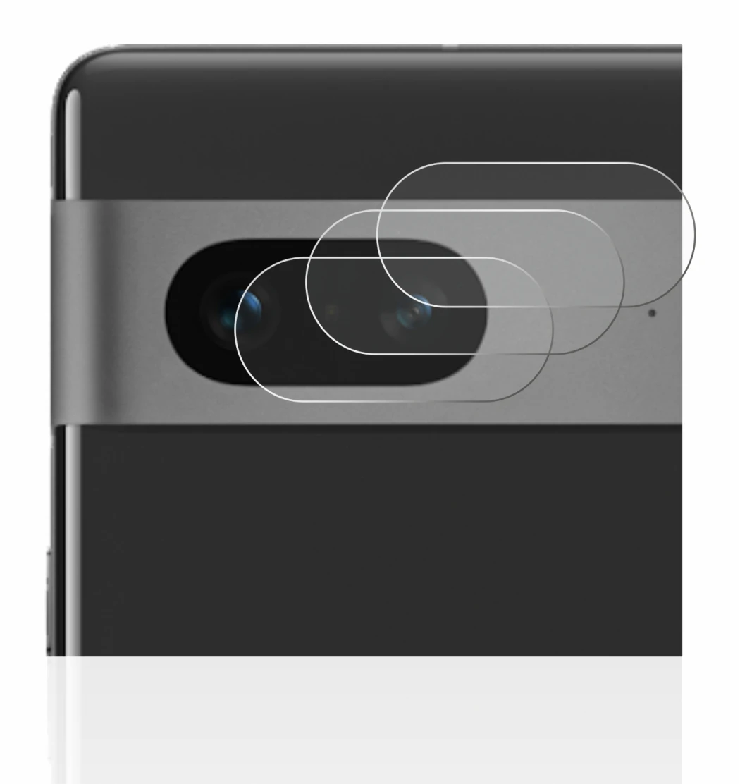 Image of the device Google Pixel 7 (ONLY Camera Lens) with a wide variety of screen protectors.