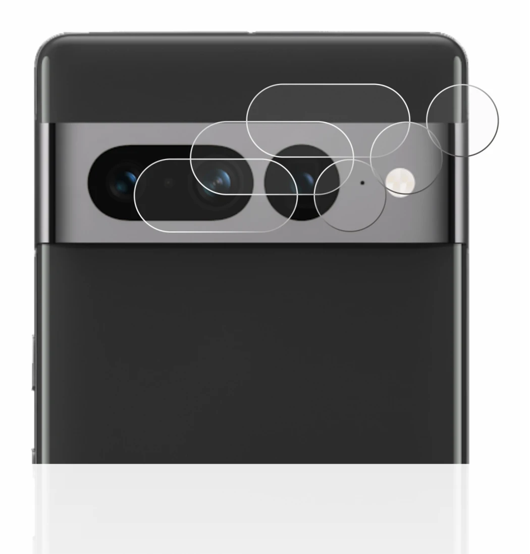 Image of the device Google Pixel 7 Pro (ONLY Camera Lens) with a wide variety of screen protectors.