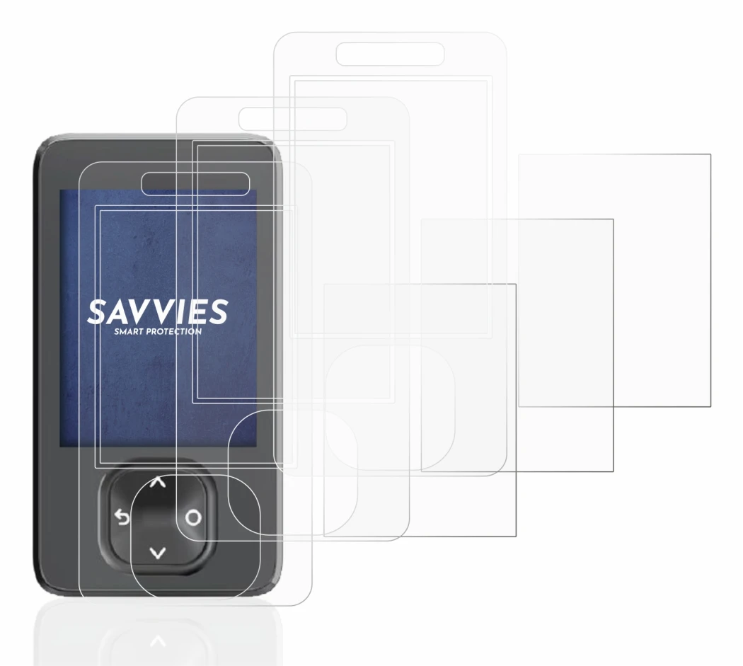 Image of the device Dexcom G7 CGM with a wide variety of screen protectors.