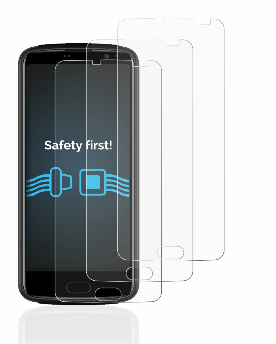 Image of the device Beafon M7 premium with a wide variety of screen protectors.