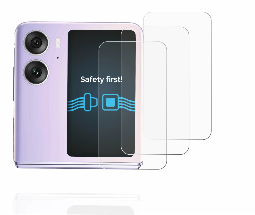 Image of the device Oppo Find N2 Flip (Back display) with a wide variety of screen protectors.