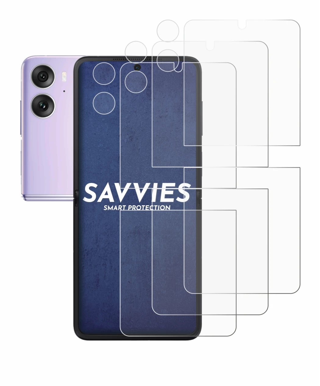 Image of the device Oppo Find N2 Flip (Front+Camera) with a wide variety of screen protectors.