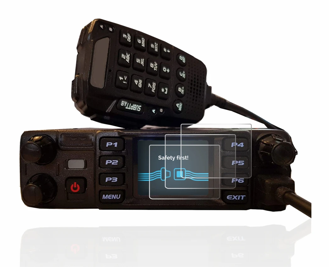 Image of the device AnyTone AT-D578UV plus with a wide variety of screen protectors.